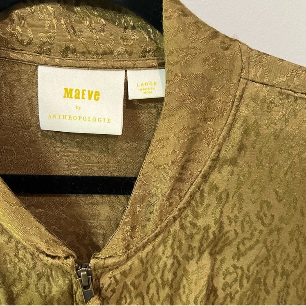 Maeve by Anthropologie Olive Bomber Jacket - Picture 6 of 7